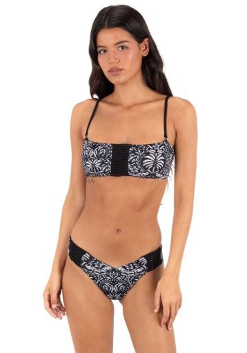 Hurley IKAT PALM BANDEAU, Color: Black/Coconut SP26, Size: S
