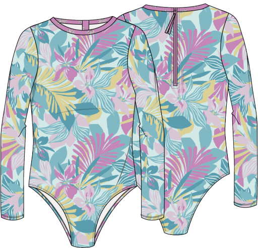 Billabong GIRLS' DES TROPICS ONESIE, Color: Mint SP26, Size: 4