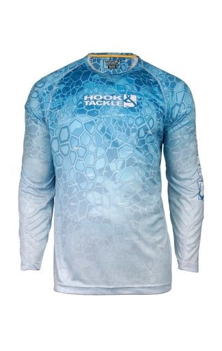 Hook &amp; Tackle MARLIN HEX Fishing Shirt, Color: Sky SP26, Size: S