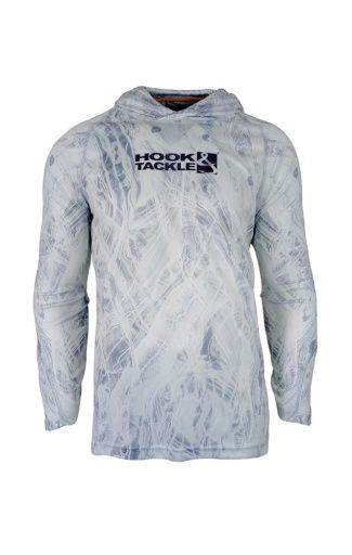 Hook &amp; Tackle RIPTIDE Fishing Hoodie, Color: Gray SP26, Size: M