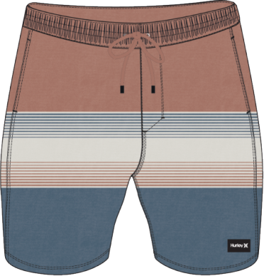 Hurley Cannonball Volley 17", Color: Grey Teal SP26, Size: Small