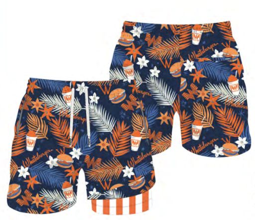 Chubbies The Whata Palms 5.5" (Classic Lined Swim Trunk w/ SP WB), Color: Navy SP26, Size: S