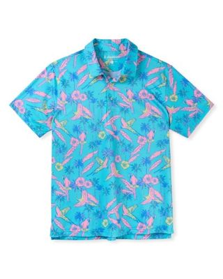 Chubbies The Flock Party (Performance Polo)- Turquoise