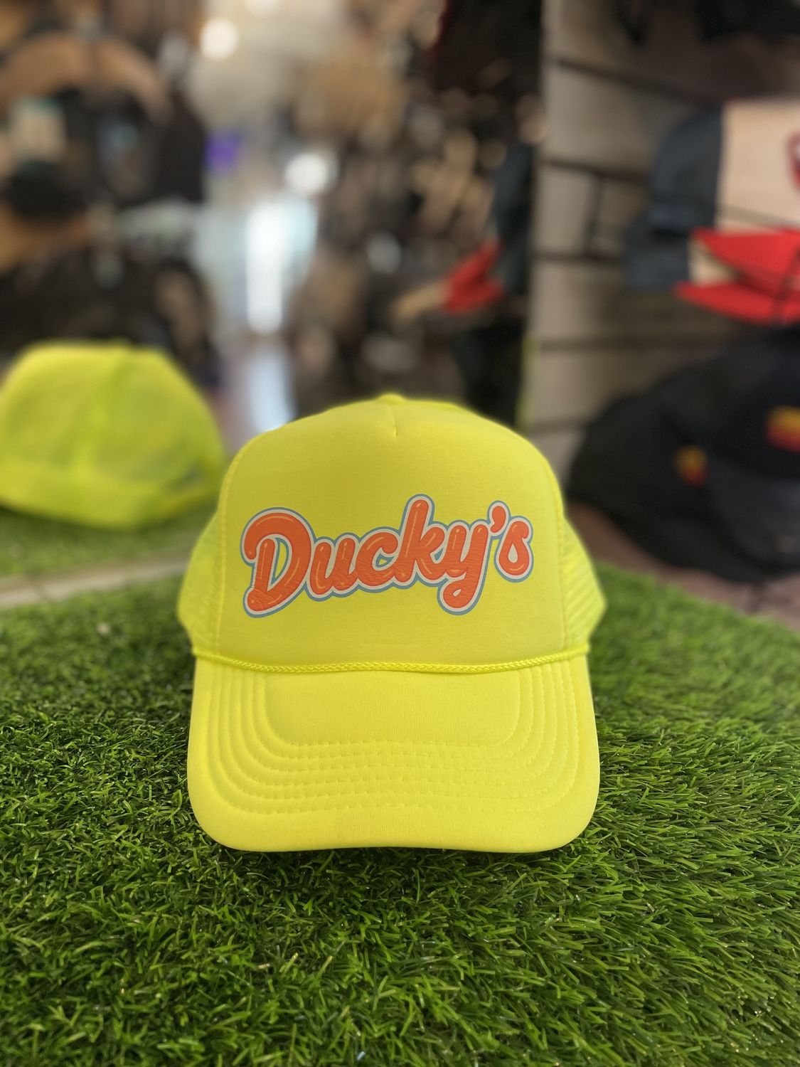Ducky’s Bubble Neon Trucker, Color: Neon Yellow SP26
