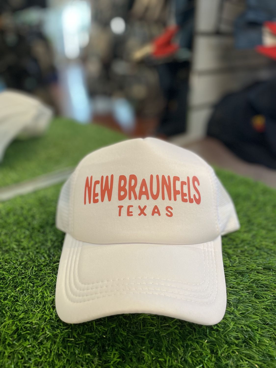 New Braunfels TX Trucker, Color: White SP26