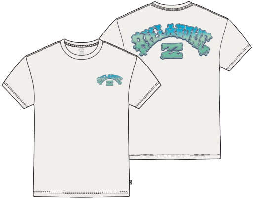 Billabong BOYS' WAX ARCH SS Tee, Color: Off White SP26, Size: S8