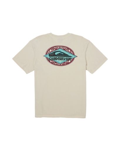 Quiksilver FOIL STAMP PMT Tee, Color: SILVER BIRCH SP26, Size: Small