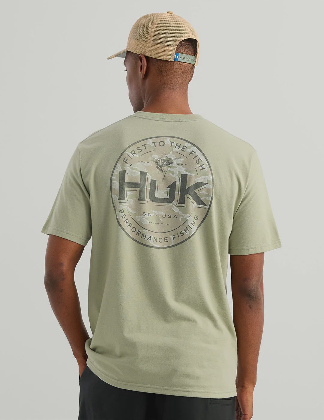 Huk Marlin Circle SS Pocket Tee