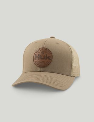 Huk Leather Patch Trucker