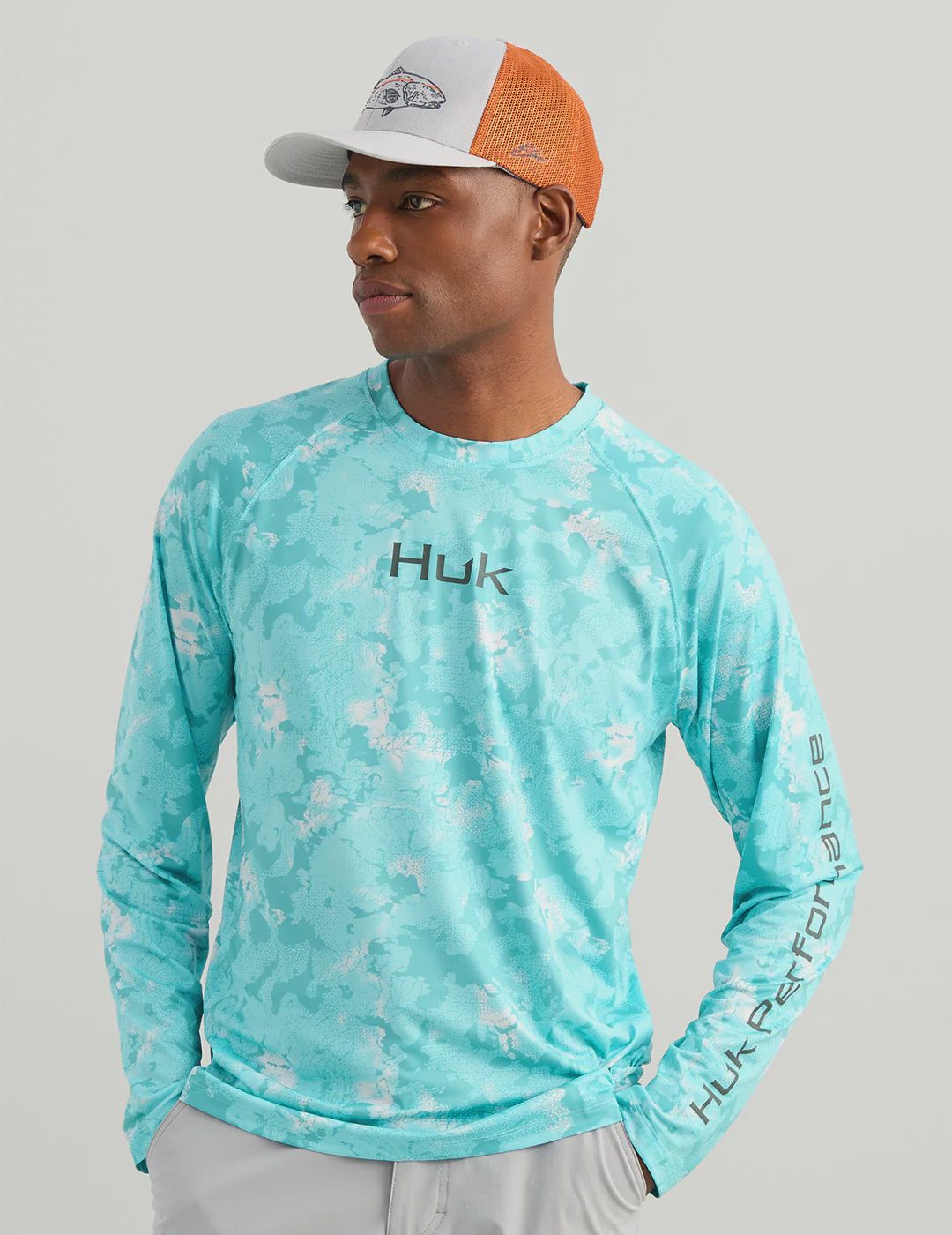 Huk Airweight Crew KC Printed