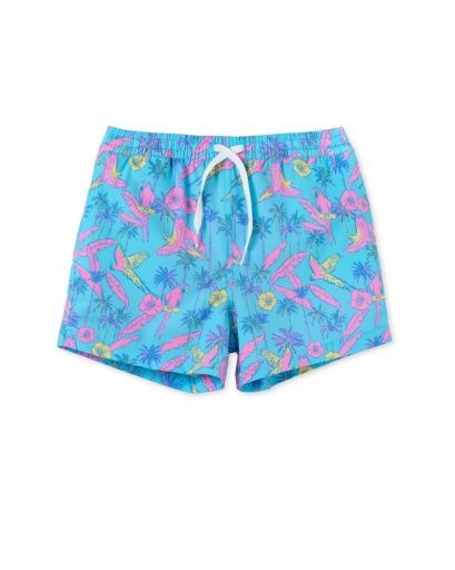 Chubbies The Flock Parties (Boys Lined Swim Trunk)- Turquoise, Color: Turquoise SP26, Size: XS