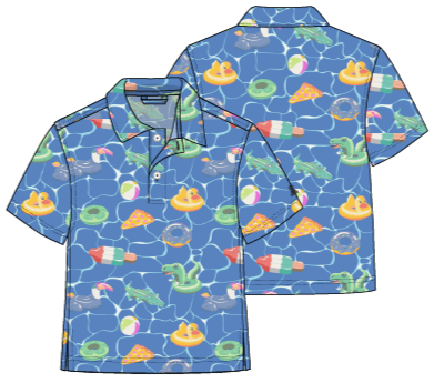 Chubbies The Lil Cannonball Crew (Toddler Performance Polo), Color: Bright Blue SP26, Size: 2T