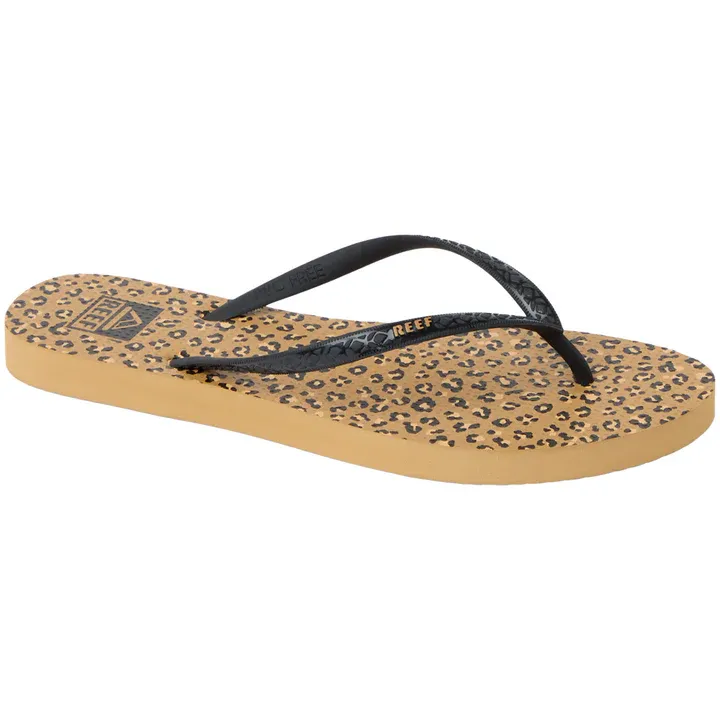 Reef Women’s Seaside Prints, Color: Leopard/Black SP26, Size: 6