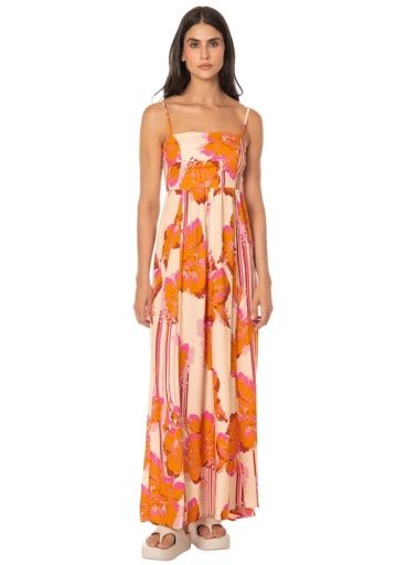 Maaji MOLOKAI BLOOM ELA DRESS, Color: Open Orange SU26, Size: Small