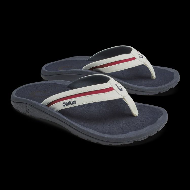 Olukai Ohana Palua, Color: Bright White/Americana SP26, Size: 9