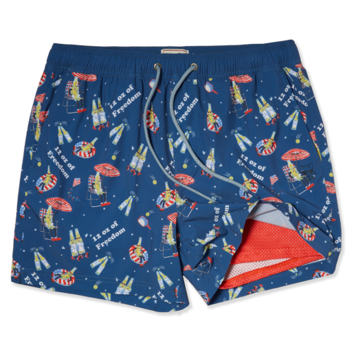 Party Pants 5' FREEDOM FIZZ HAPPY HOUR, Color: Navy Blue SU26, Size: S