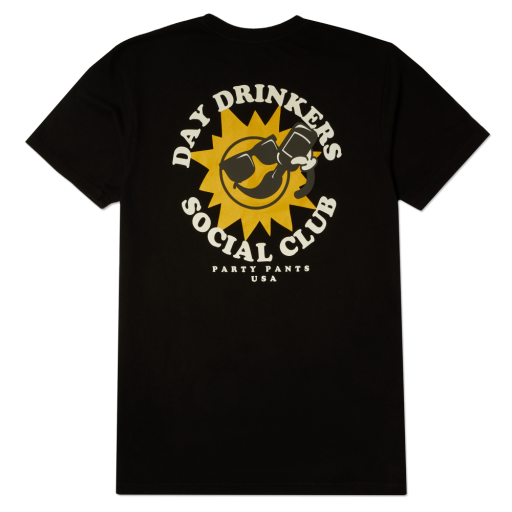 Party Pants DAY DRINKER SS TEE, Color: Black SU26, Size: S