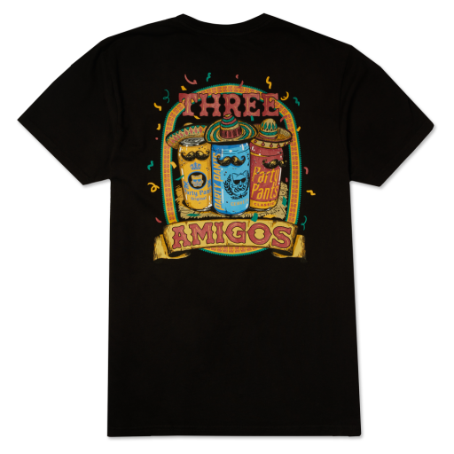 Party Pants 3 AMIGOS SS TEE, Color: Black SU26, Size: S
