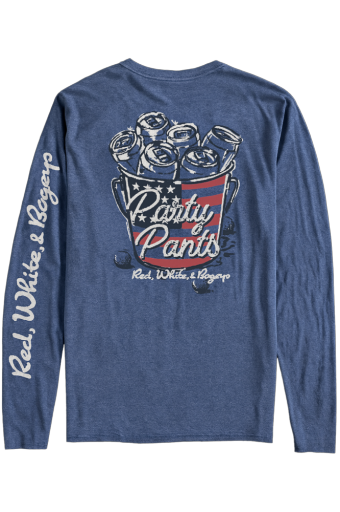 Party Pants RED WHITE &amp; BOGEYS LS SUN TEE, Color: Blue SU26, Size: S