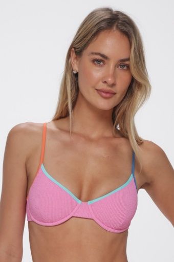 Swim Systems Addie Underwire Top, Colour: COTTON CANDY SCRUNCH SU26, Size: D