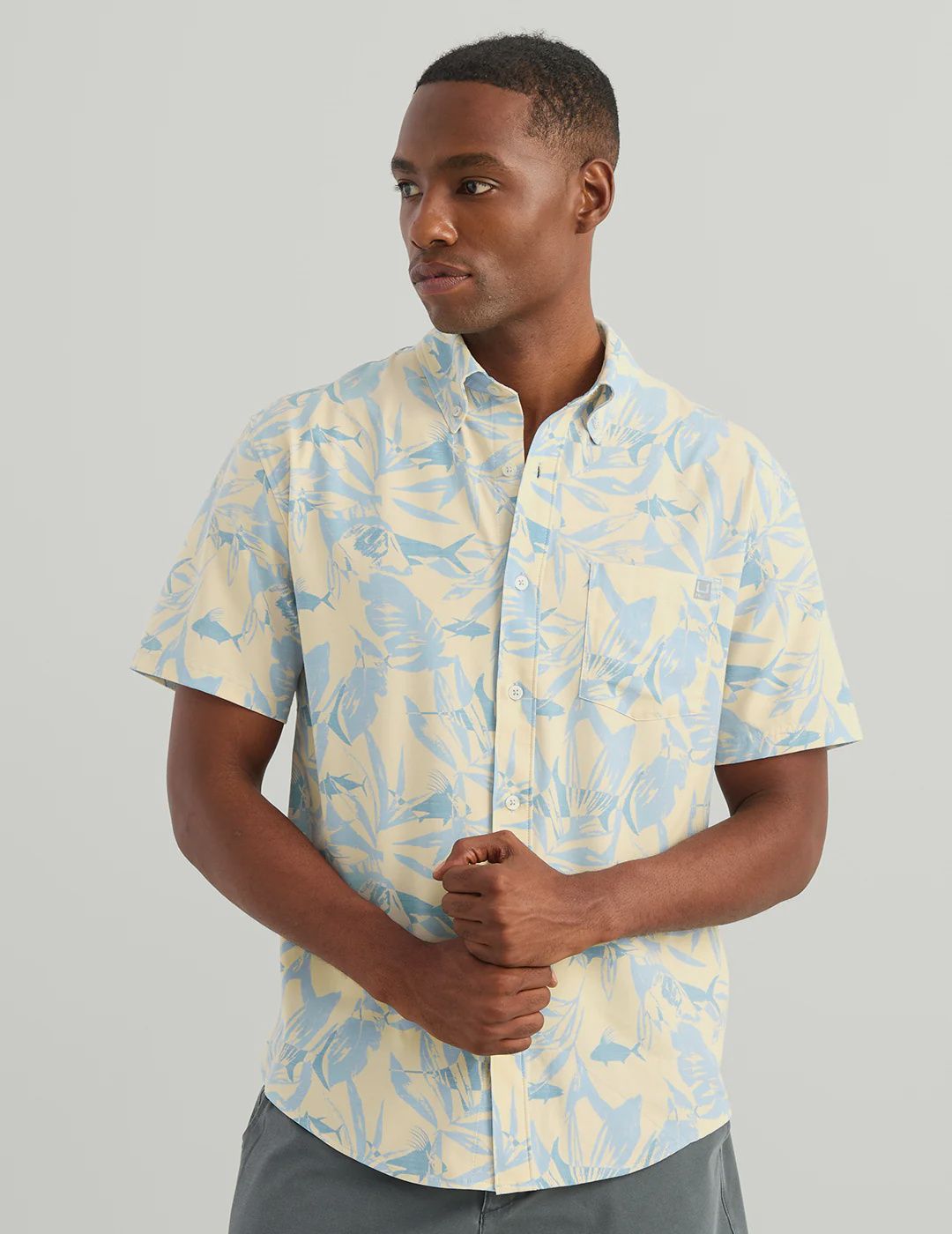 Huk Kona Printed SS Button Shirt