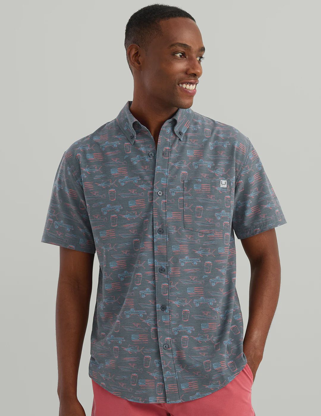 Huk Kona KC Printed Button Shirt