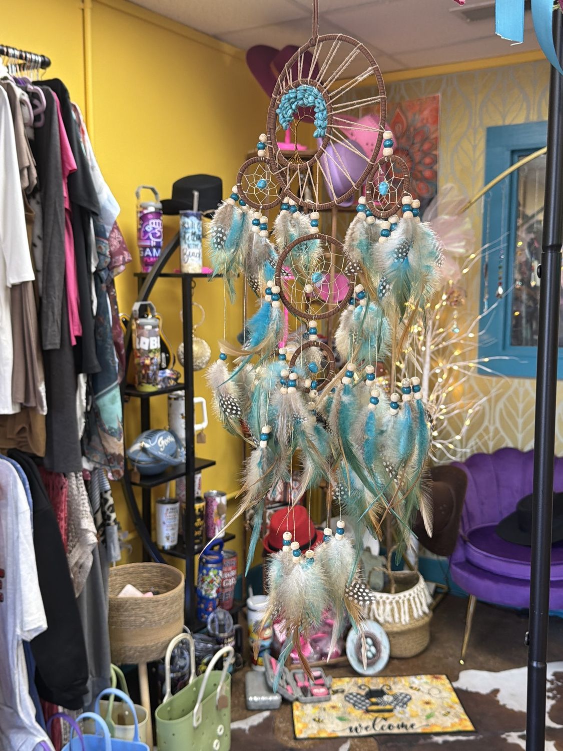 Turquoise tree of life dream catcher