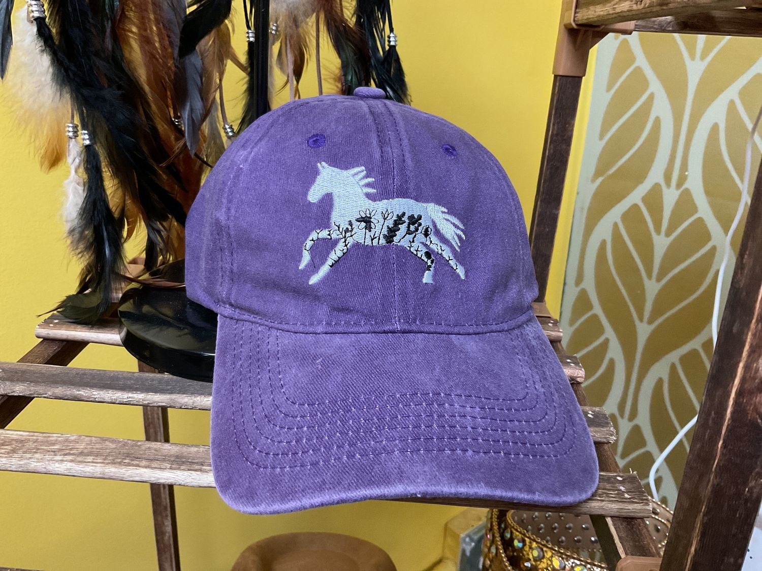 Purple horse cap
