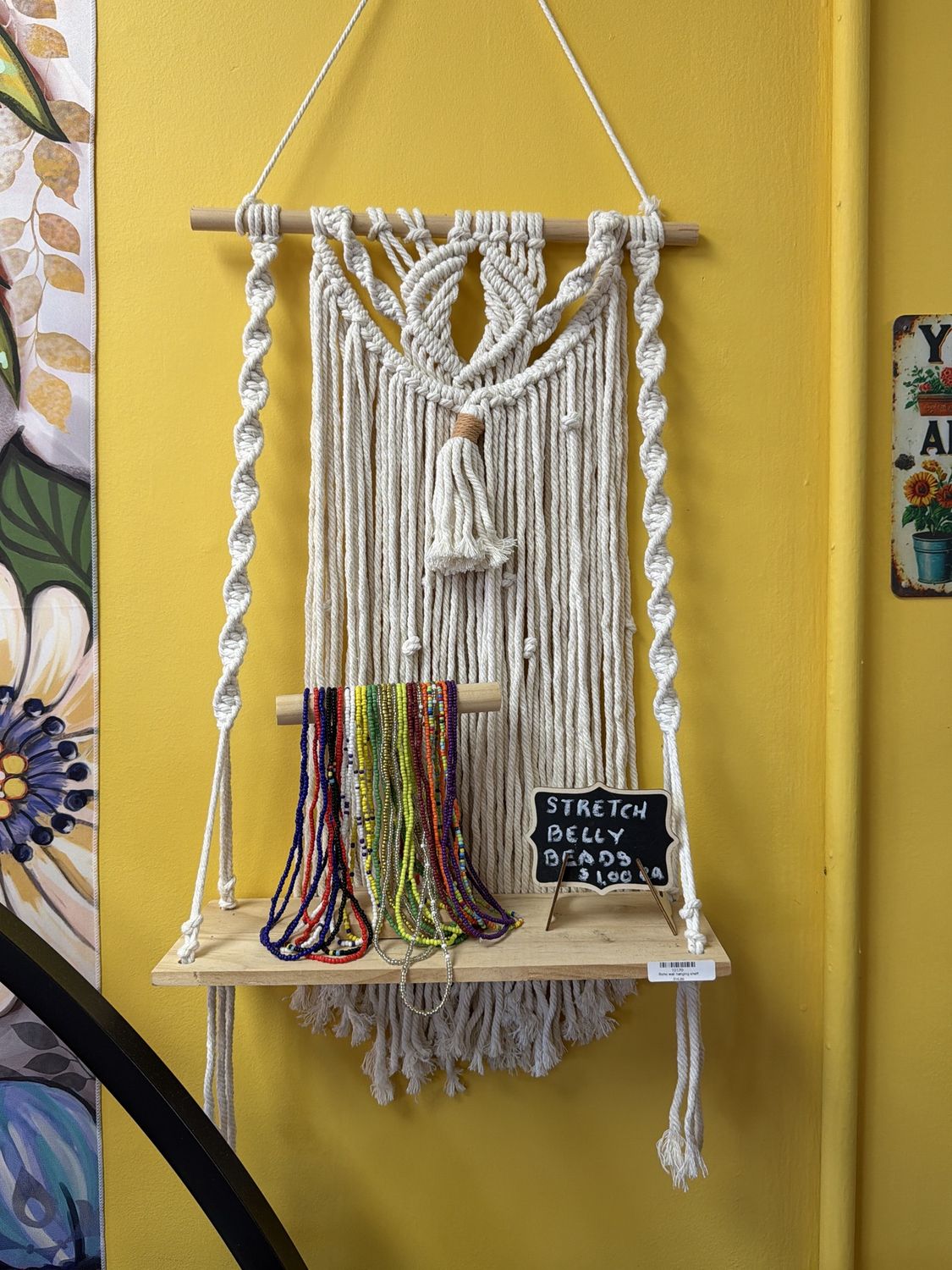 Macrame single shelf