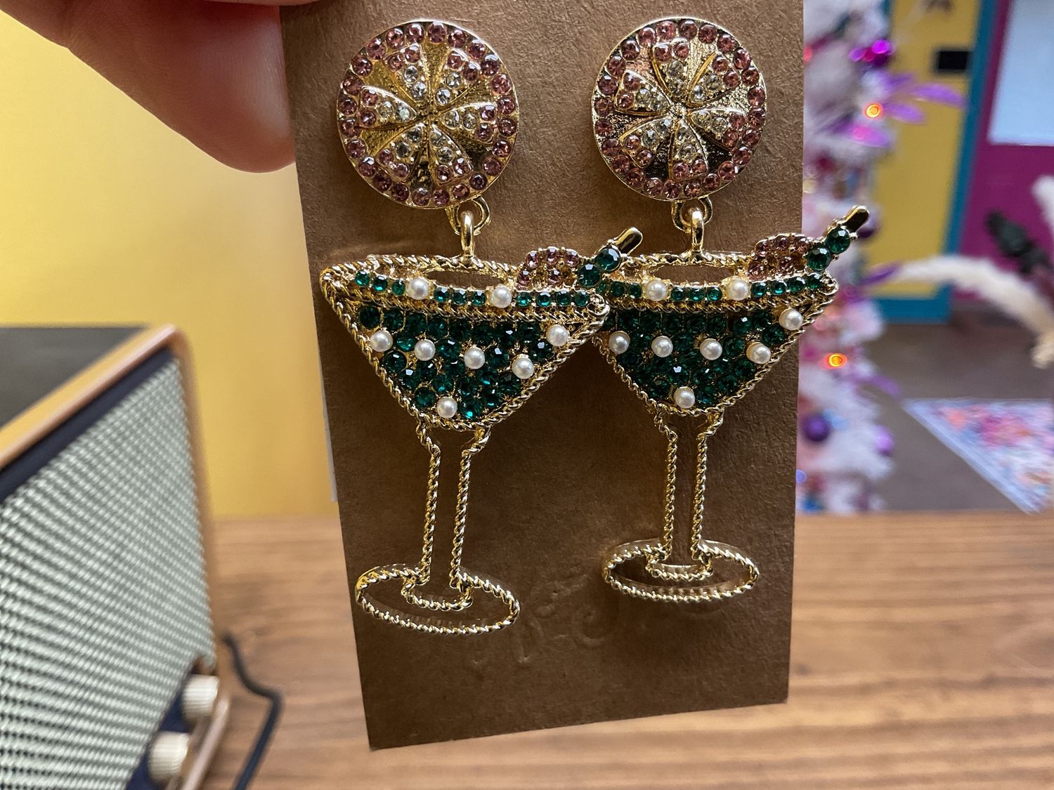 martini earrings