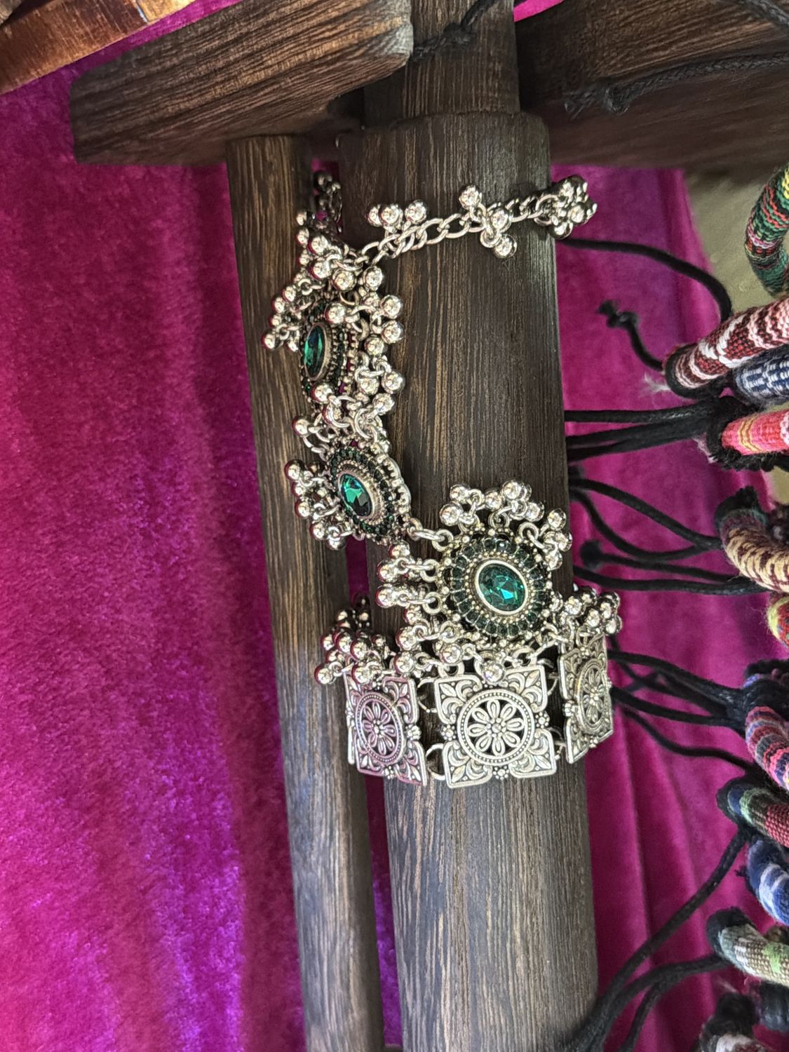 Turquoise hand bracelet