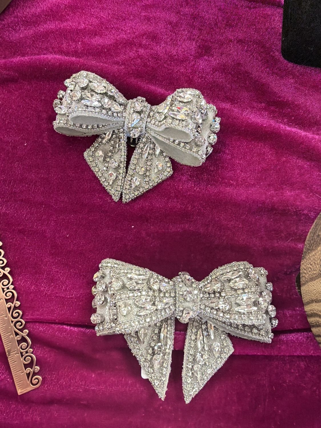 Rhinestone shoe clips