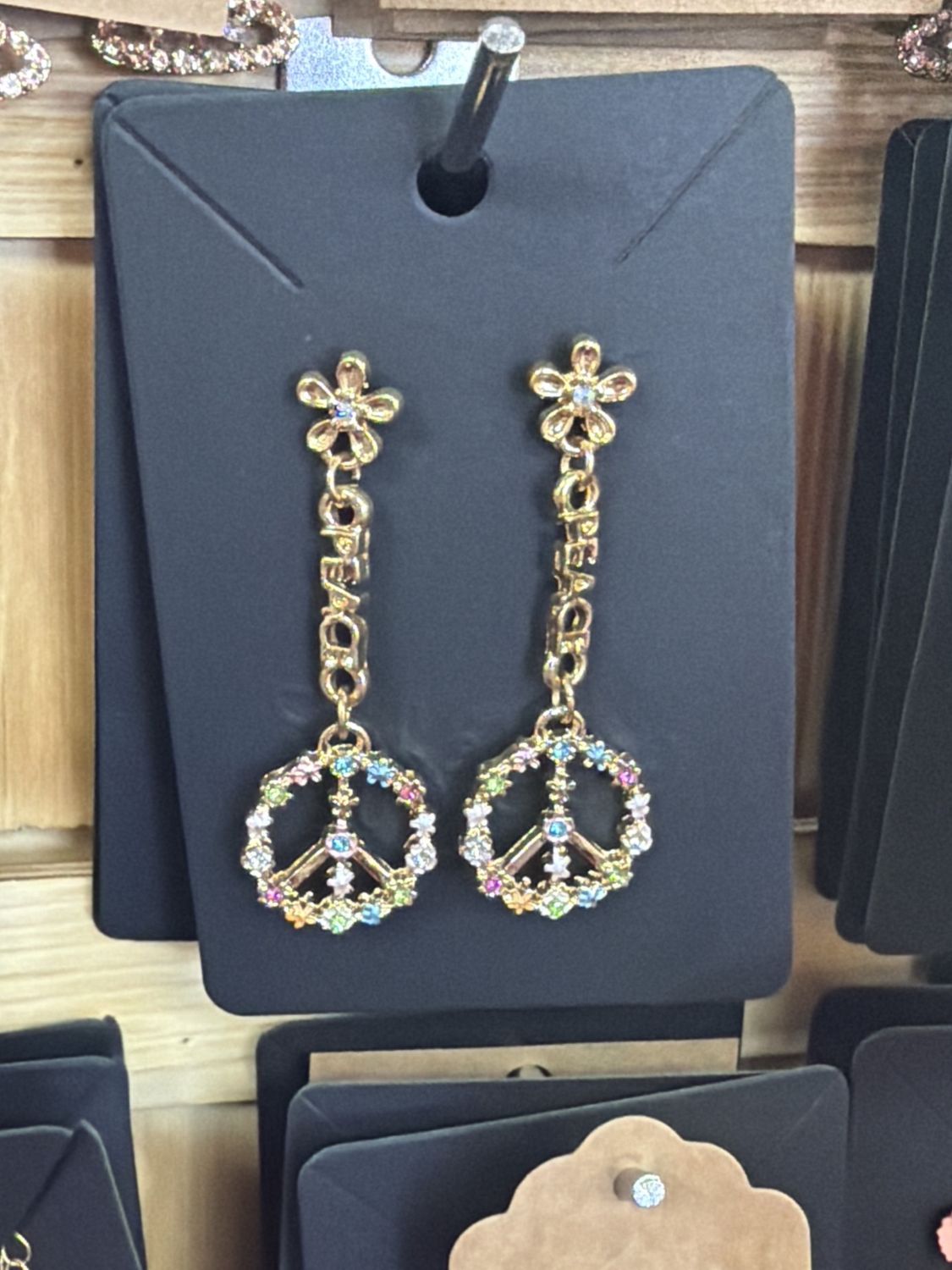 Flower peace earrings