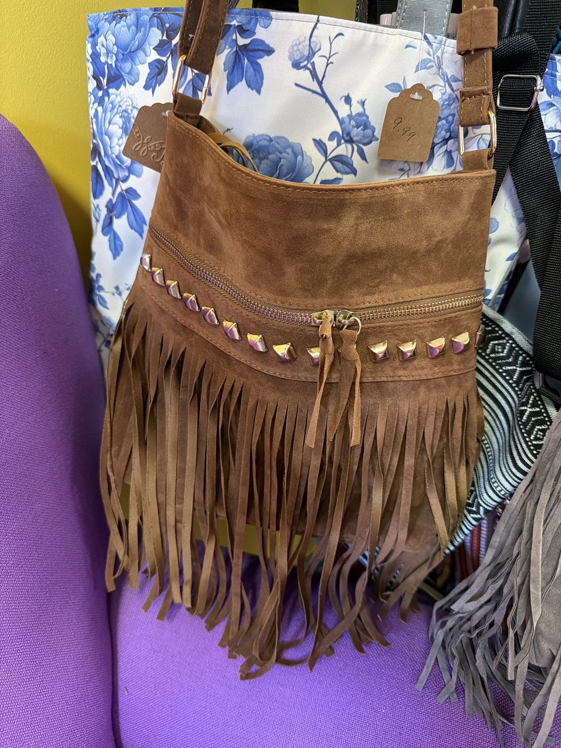 Suede Tassel Bag