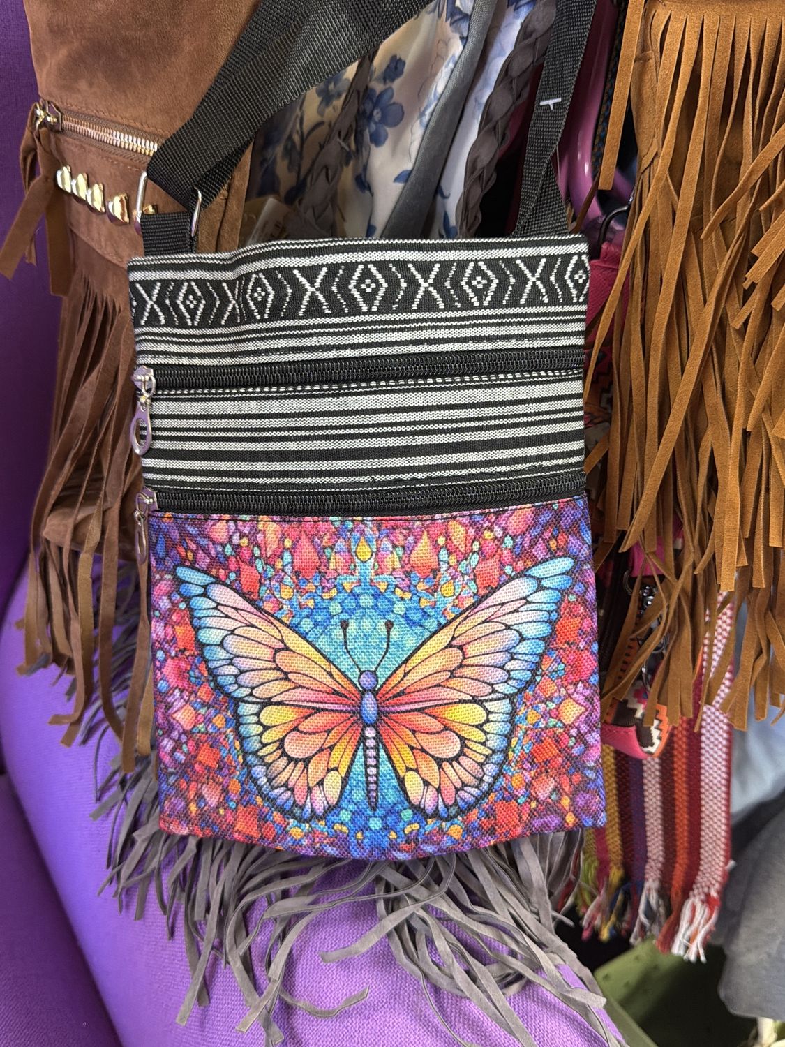 Crossbody butterfly bag