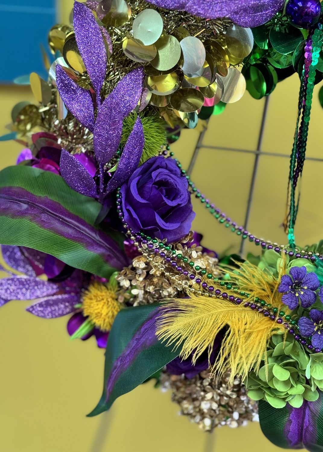 Mardi Gras wreath