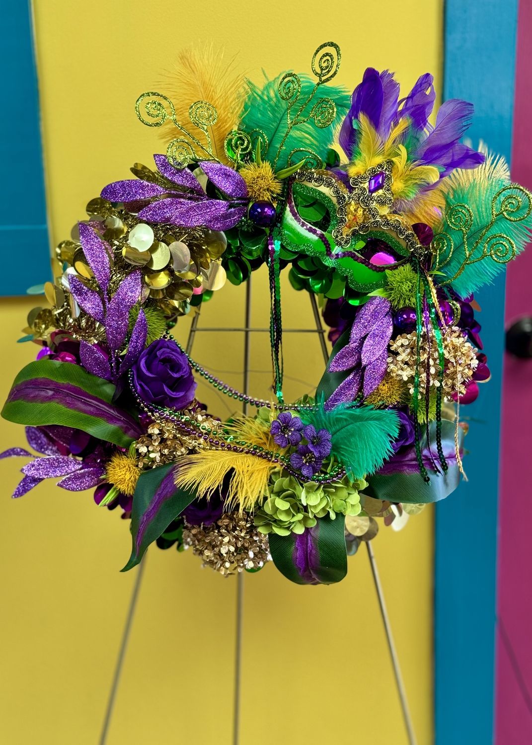 Mardi Gras wreath