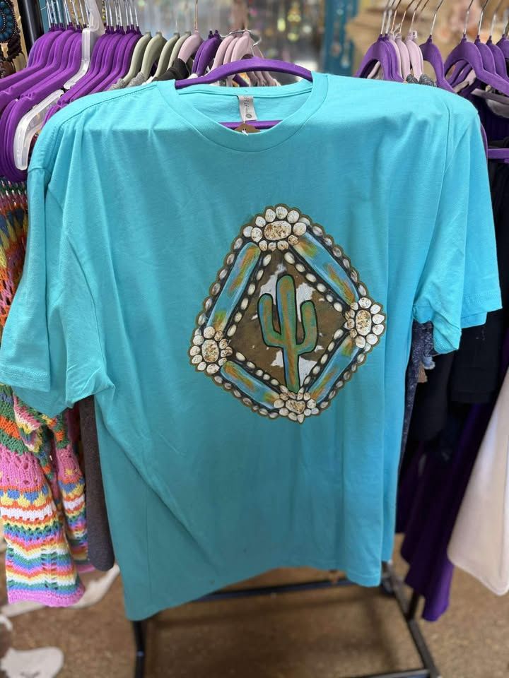 Cactus turquoise tshirt