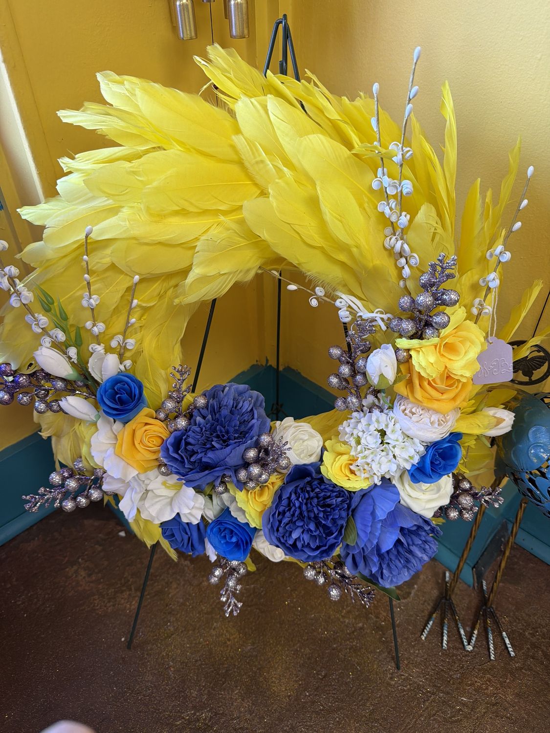 Large feather wreath