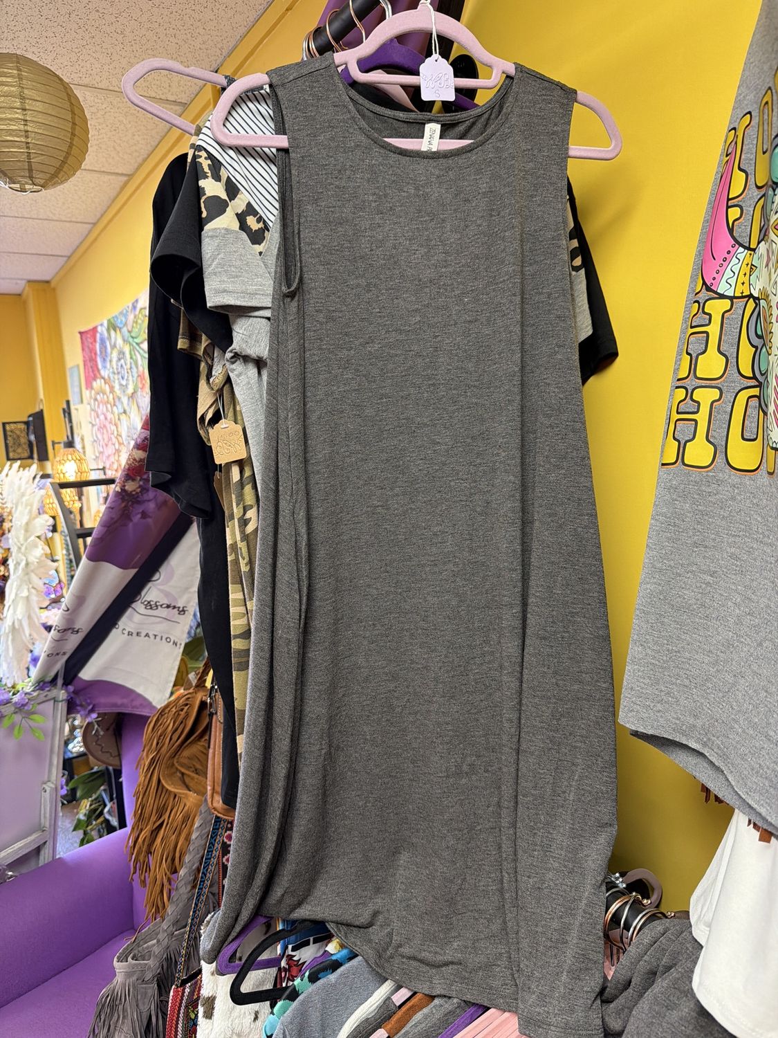 Gray tank top dress