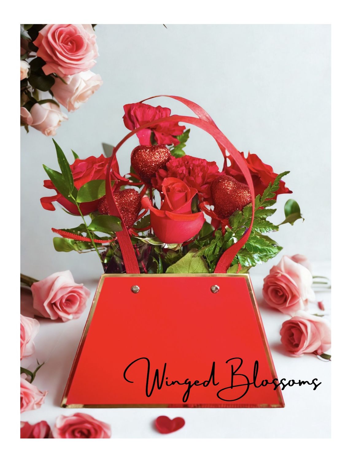 Fresh Red Purse Arrangement