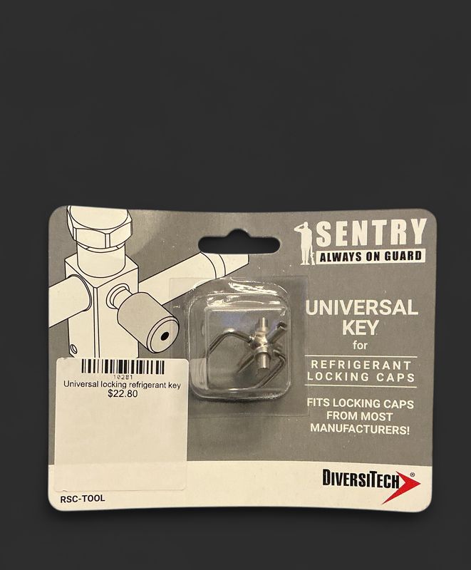 Universal locking refrigerant key