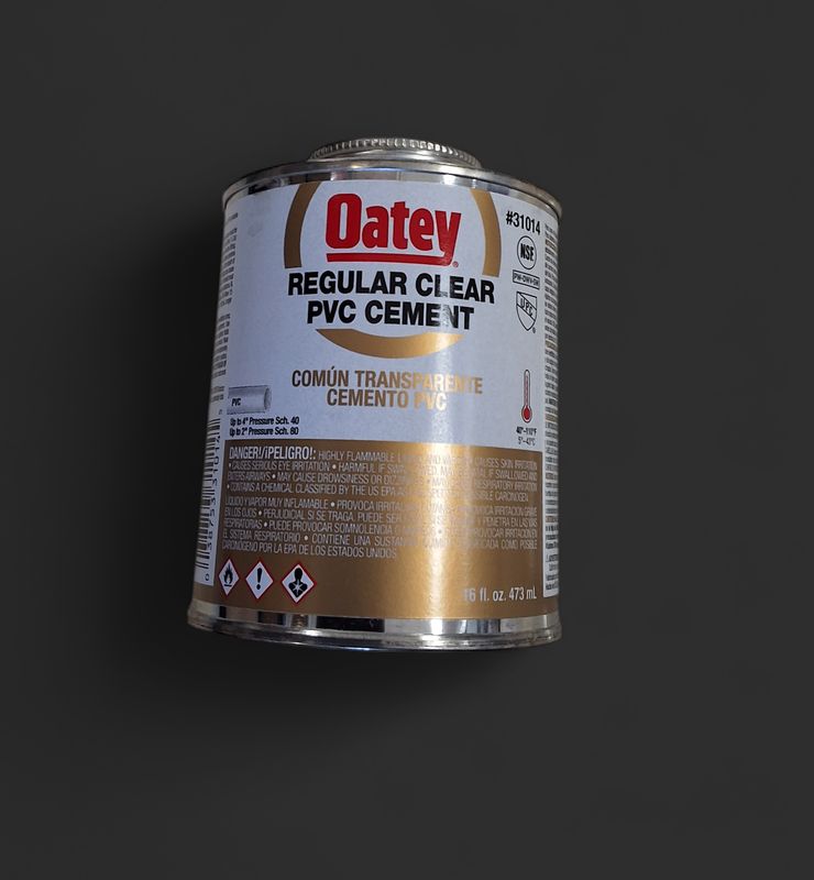 ..Clear PVC Cement 16 oz