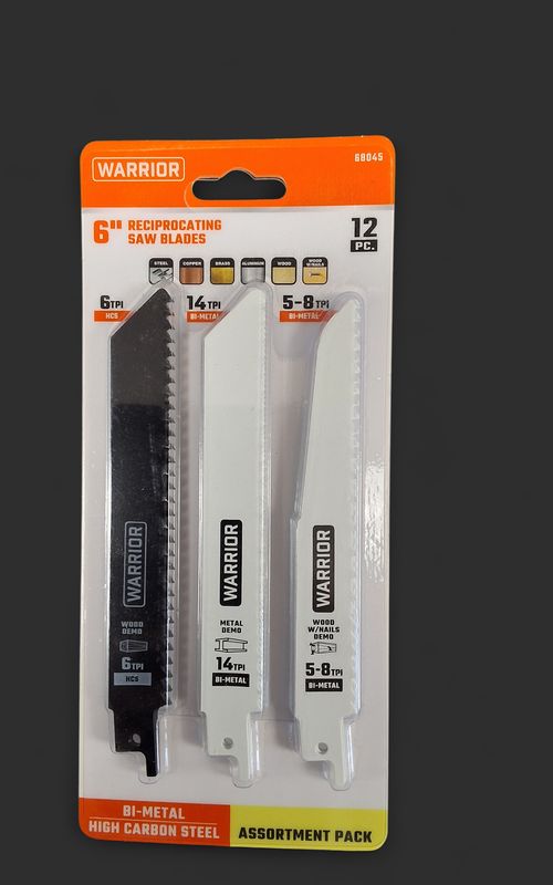 Warrior 6" Reciprocating Saw Blades
