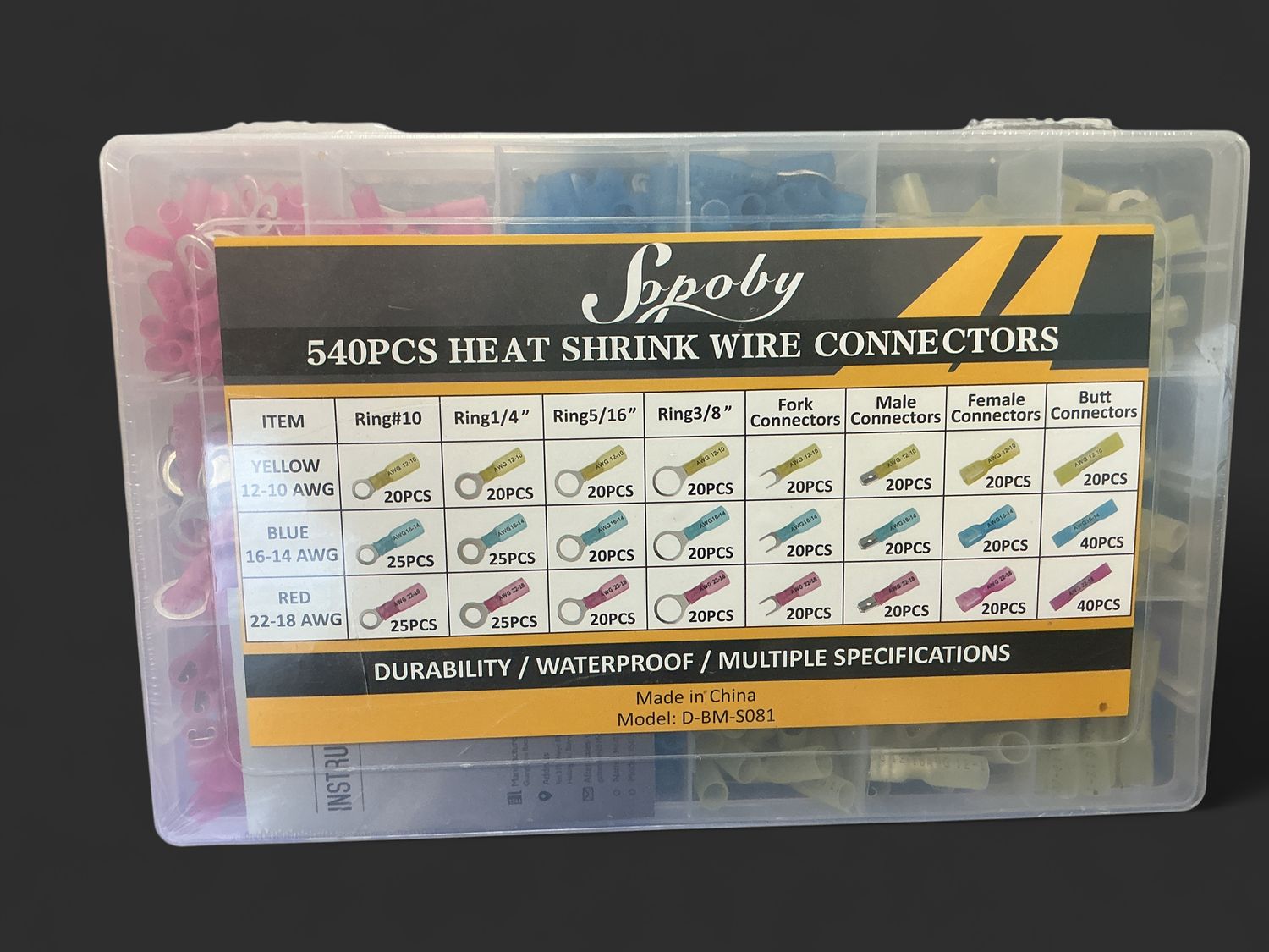 Solderless connectors - 540 count