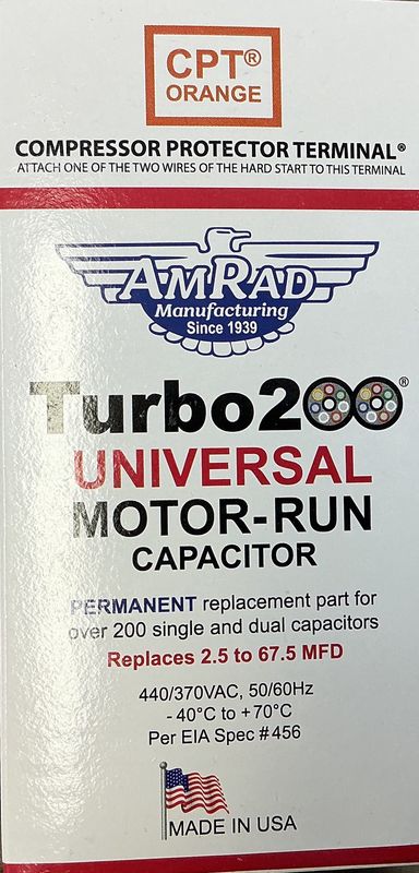 Turbo2 Run Capacitor 2.5to 67.5