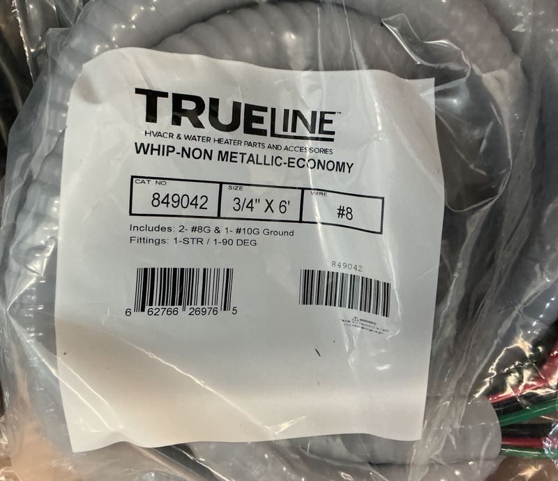 ..Trueline HVAC Whip 3/4"