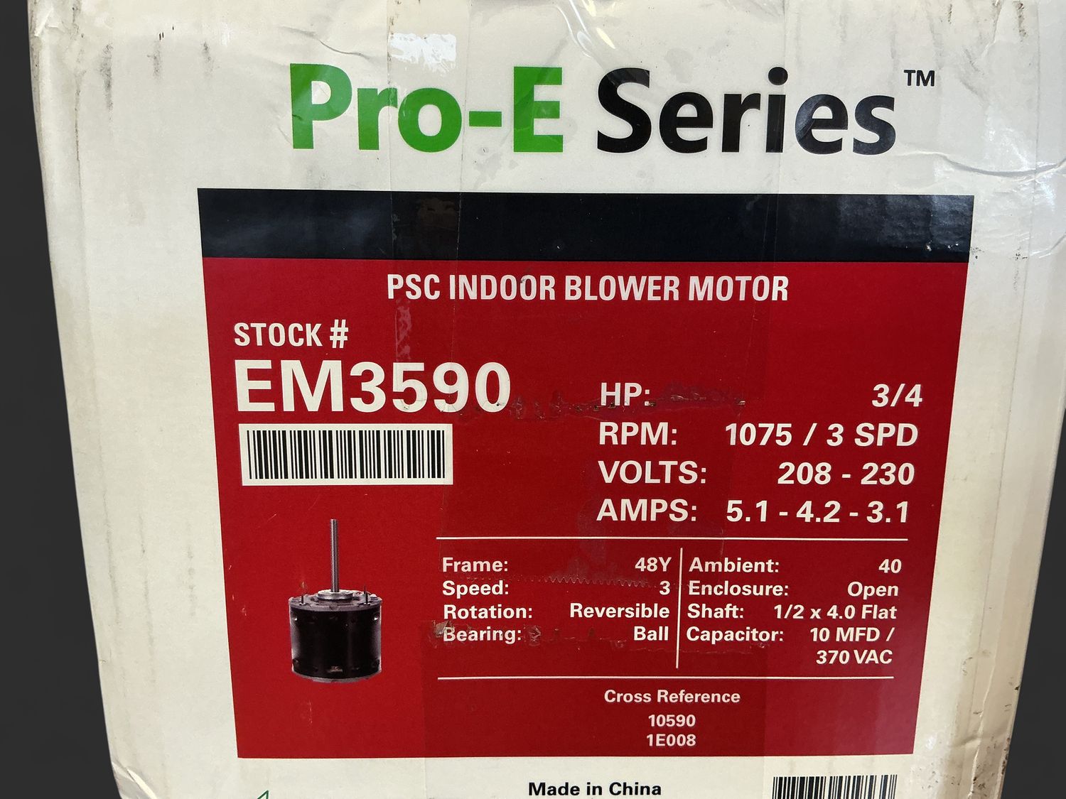 Blower Motor 3/4 HP 1075 RPM