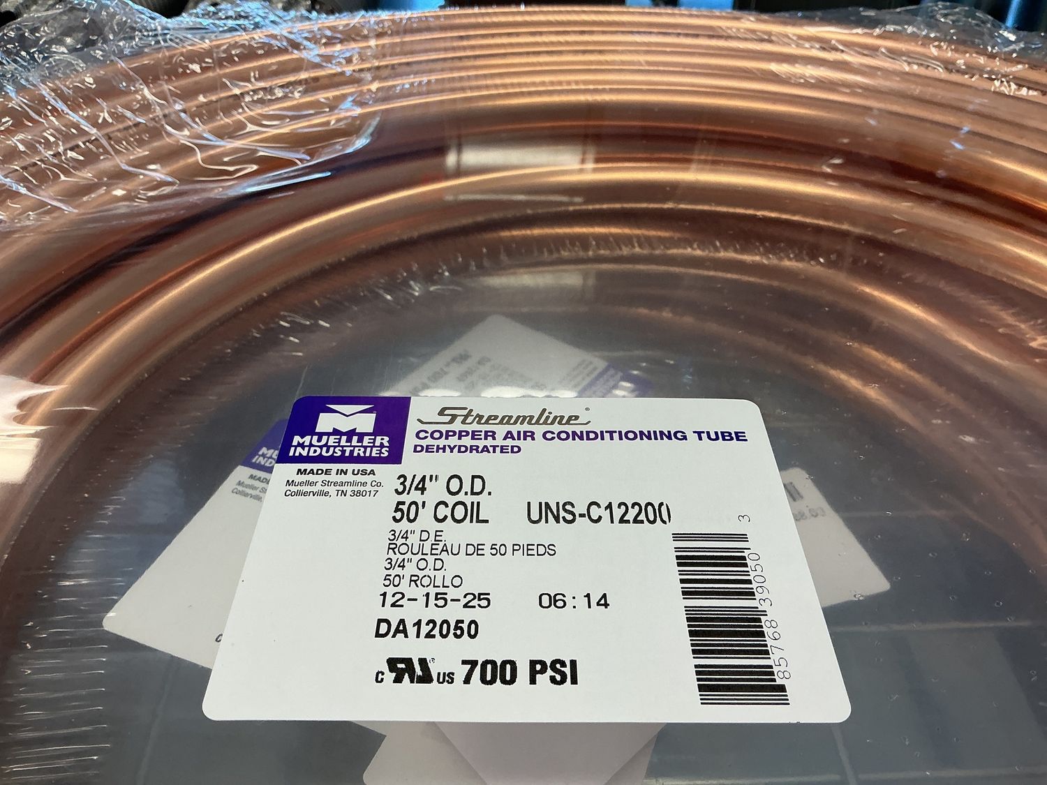 3/4 copper roll