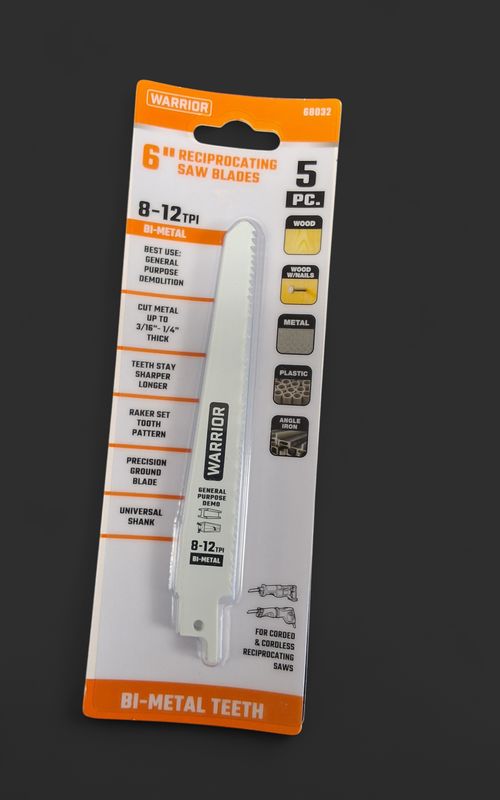 6in 8-12 tpi recip saw blade